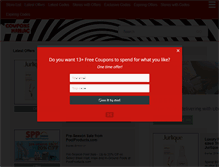 Tablet Screenshot of couponsmaniac.com